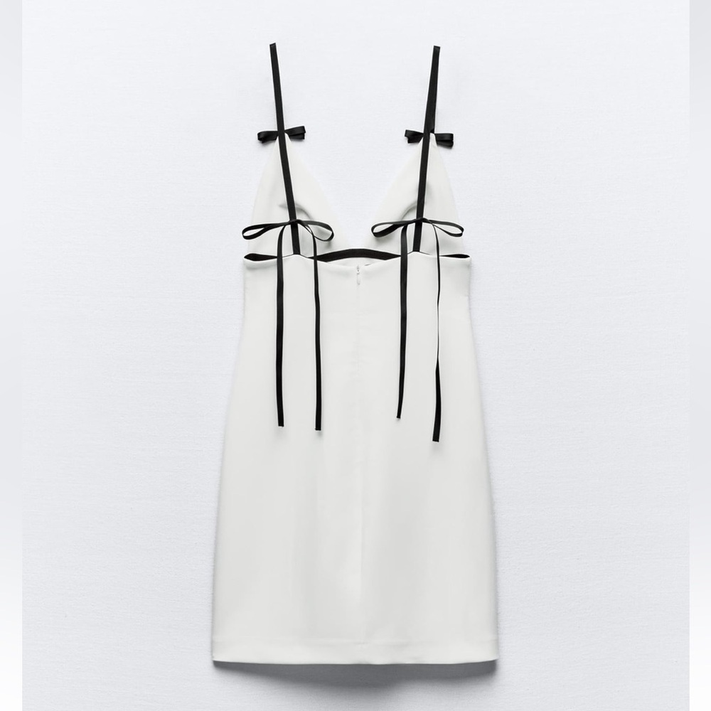 New ZARA Viral Short Dress With Bows - Picture 11 of 13